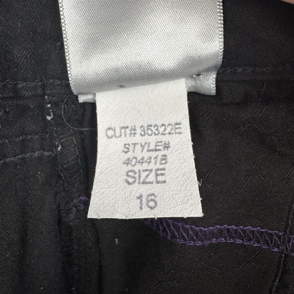 NYDJ Lift Tuck Carmen Cropped Jeans Womens 16 Cuffed Black Stretch Denim USA - Picture 4 of 8